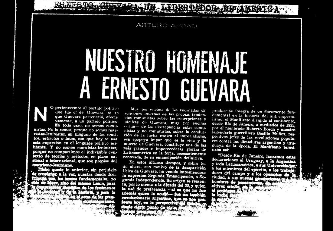 1 Ilustra homenaje de Ardao y Marcha a Guevara